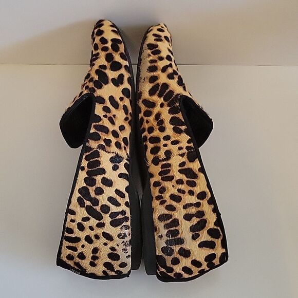 BIRDIES The Starling Leopard Print Flat Shoes Calf Hair Sz 7. 5  Cheetah - Picture 5 of 16